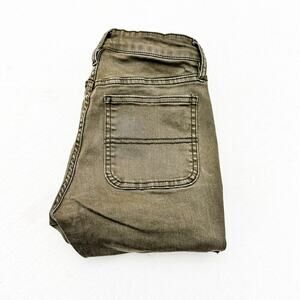 OAT NY High Rise Skinny Ankle Green Cargo Utility Pocket Pants Size 24
